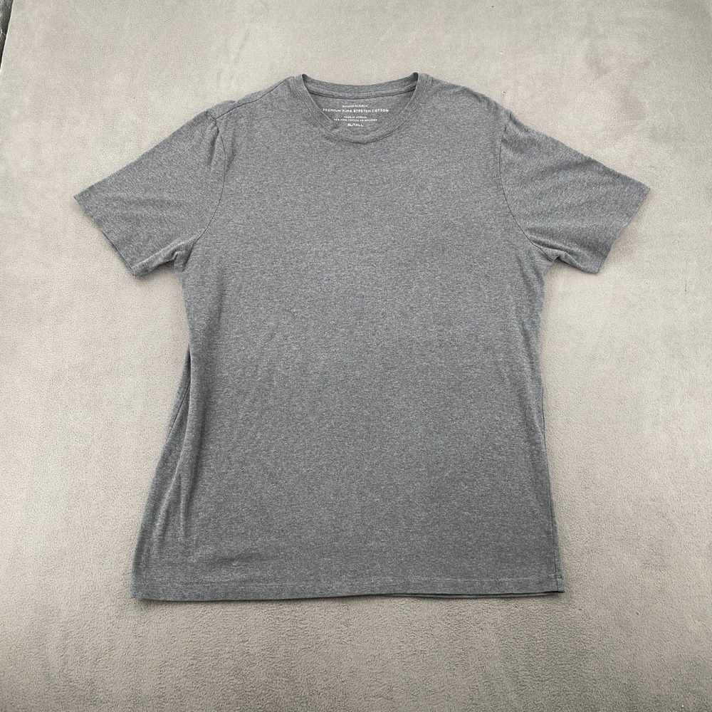 Banana Republic Mens XL Tall Gray Premium Pima Stretch Cotton T-Shirt SS